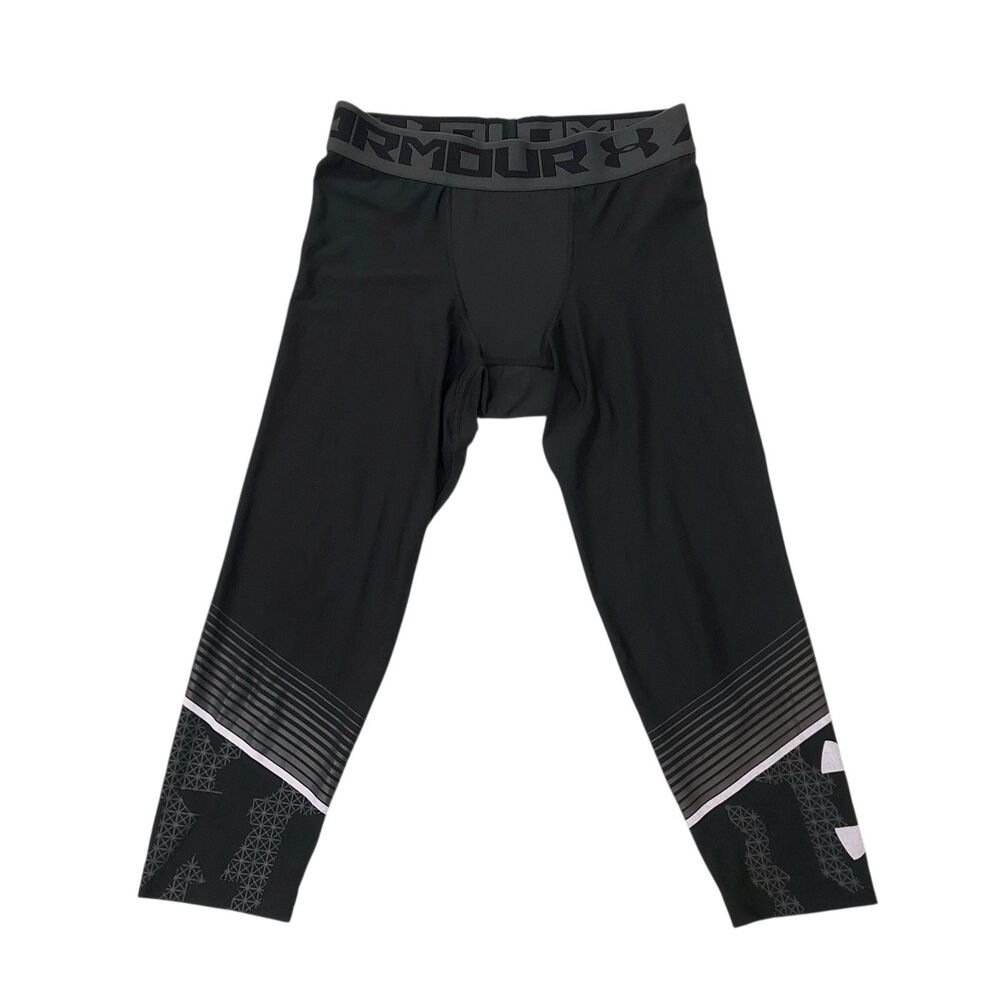 Under Armour Compression Pants Mens Large Black HeatGear Performance Athleisure